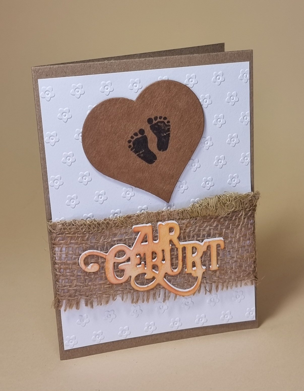 Geburtskarte "Herz mit Fussspuren" – Bild 3