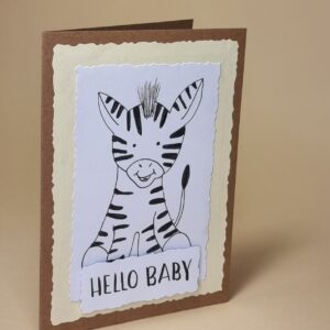 Geburtskarte Zebra