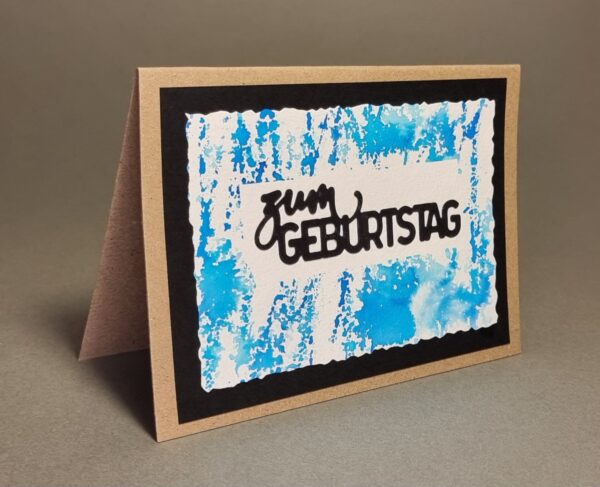 Geburtstagkarte farbklecks