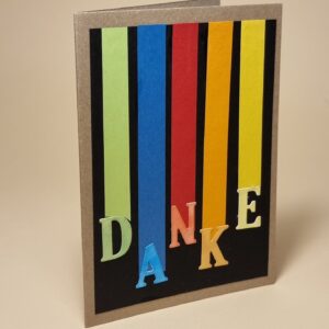 Karte Danke farbig
