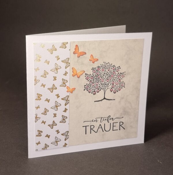 Karte Trauer mit Baum