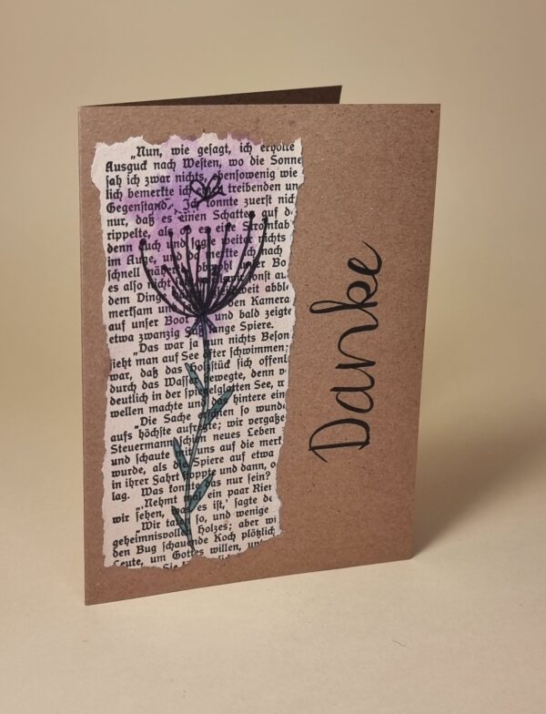 Karte Danke mit Blumen – Bild 3